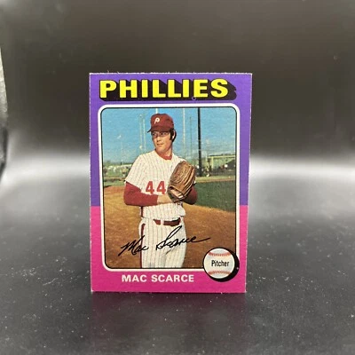 1975 Topps Mini Baseball Card #527 Mac Scarce Philadelphia Phillies - Image 1 of 2
