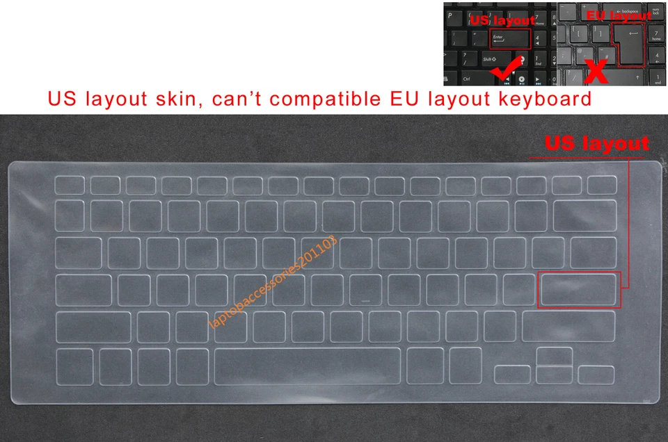 US Keyboard Skin Cover for Samsung 905S3G NP905S3G 910S3G 915S3G NP915S3G 740U3E - Image 1 of 3