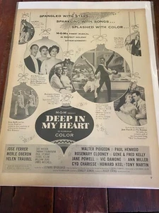 Pubblicità film vintage 1954 Merle Oberon Rosemary Clooney Deep In My Heart - Foto 1 di 1