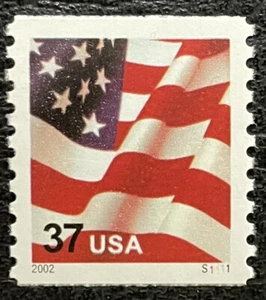 2002 Scott #3631 - 37¢ - FLAG - Coil Single Stamp - Mint NH - Picture 1 of 1