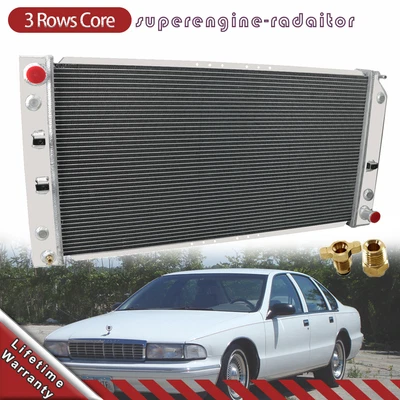 Aluminum 3 Row Radiator For 1994-1996 Chevy Caprice Impala 5.7L Buick Roadmaster - Image 1 of 4