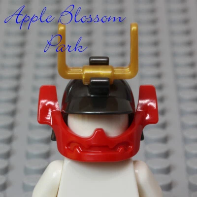 LEGO Ninjago Minifig SAMURAI X HELMET Dark Pearl Gray w/Red Ninja Nya Chin Guard - Image 1 of 4