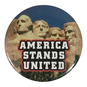 "Botón Pinback America Stands United Vintage Monte Rushmore Patriótico EE. UU. 2,25""" - Imagen 1 de 3