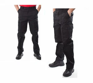 Pantalones cargo para hombre 44-70 negros pantalones de trabajo pantalones de montaje pantalones pantalones cintura pantalones de servicio - Imagen 1 de 1