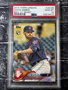 2018 Topps Update Shane Bieber Ball At Waist PSA 10 - Picture 1 of 2
