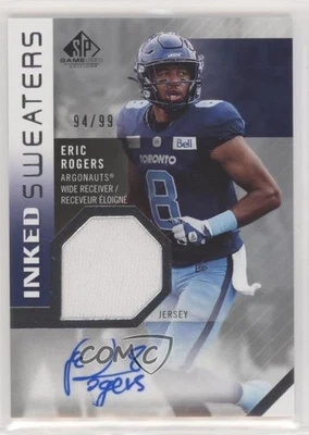 2021 SP Game Used Edition CFL Inked Sweaters /99 Eric Rogers #IS-ER Auto - Image 1 of 2