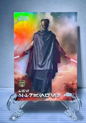 Topps Chrome 2025 THE STRANGER #182 Star Wars Refractor 38 /99 DEBUT Aurebesh - Image 1 of 3