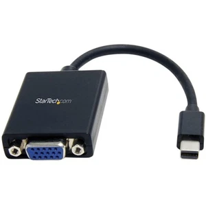 StarTech.com Mini DisplayPort to VGA Adapter - Black - Thunderbolt Compatible - - Picture 1 of 4