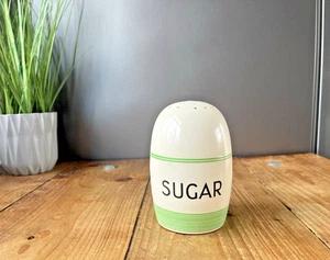 ART DECO 30'S SADLER KLEEN KITCHEN WARE PINSTRIPE SUGAR SHAKER SIFTER VINTAGE - Picture 1 of 8