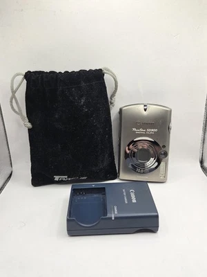 Cámara digital Canon PowerShot ELPH SD900 10 MP titanio plata probada funcionando Foto 1 de 4