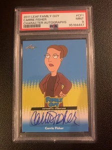 Carrie Fisher 2011 Leaf Family Guy Charakter Autogrammkarte #CF1 PSA MINT 9 - Bild 1 von 2