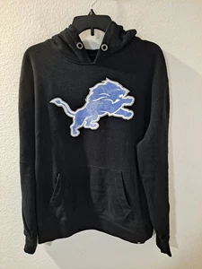 ’47 Detroit Lions Sudadera con Capucha Negra Para Hombre Pullover Logo Desvanecido Sudadera Talla XL - Imagen 1 de 8