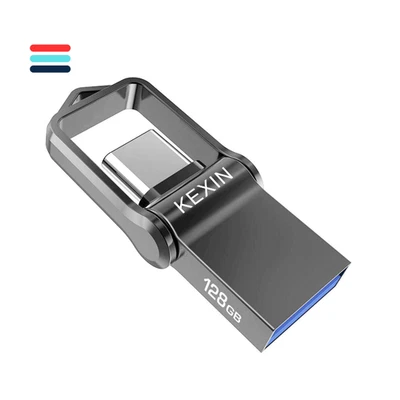 KEXIN USB C Stick 128GB USB Stick OTG 3.0 USB-Speicherstick Type C 2-in-1,
