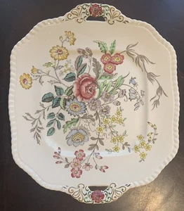 Vintage Copeland Spode Romney Gadroon 11 Inch Oval Cake Plate With Handles - Picture 1 of 11
