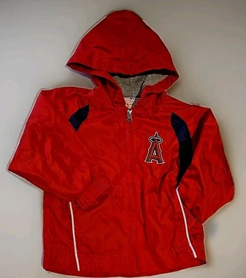 Los Angeles Anaheim Angels Red Hooded Full Zip Jacket - Toddler 2T MLB Baseball - Image 1 of 4