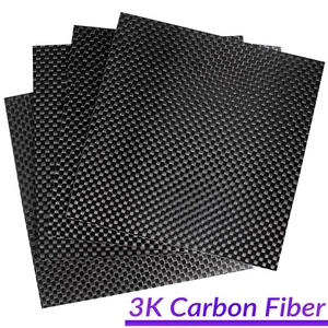 Carbon Platte 0,2mm - 5mm CFK Kohlefaser Plate 3K Matt Voll Carbon Größe wählbar - Picture 1 of 5
