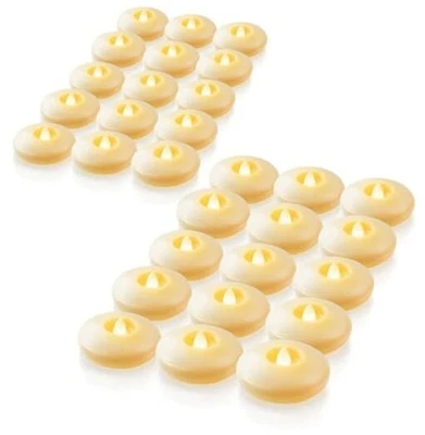  Pacote com 48 velas flutuantes de LED sem chama de 3 pol., 200+ marfim (pacote com 48, plástico + LED) - Imagem 1 de 4