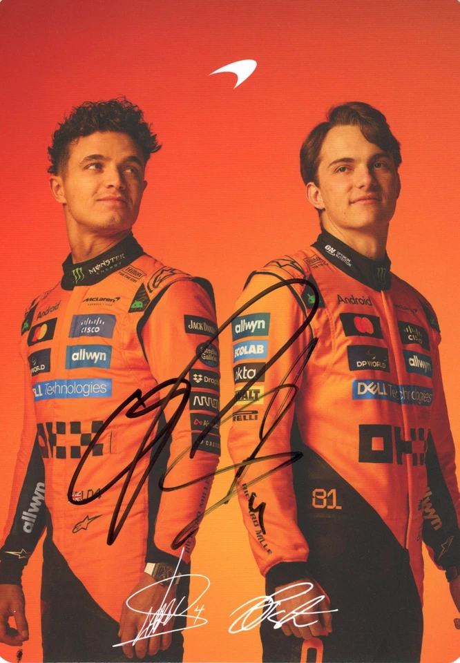 Lando Norris & Oscar Piastri Autogramm (handsigniert/handsigned) - RARITÄT 2025 - Bild 1 von 1