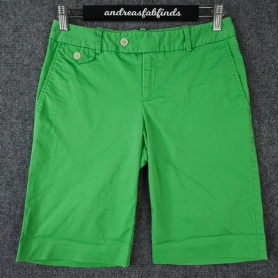 Pantalones Cortos de Golf Ralph Lauren Para Mujer 0 Verde Calce de Golf Bermudas Chino Algodón Elástico Foto 1 de 4