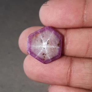 30,20 kt Stern Rubin natürlicher unbehandelter Edelstein Sechseck Cabochon 18*16 mm - Bild 1 von 4