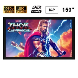 Visualax 150" inch Fixed Frame Home Cinema Entertainment Projector Screen 16:9 - Picture 1 of 7
