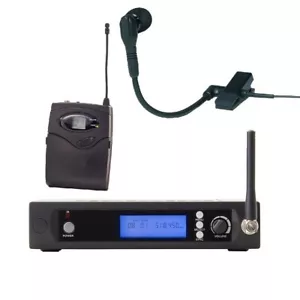 UHF Wireless Instrument Microphone Gooseneck WH98 for Saxophone Tuba Trumpet - Picture 1 of 3