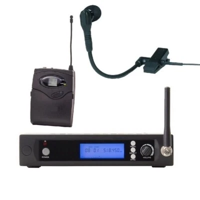 UHF Wireless Instrument Microphone  Gooseneck WH98 for Saxophone Tuba Trumpet - Image 1 of 3