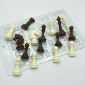 MOLDE AJEDREZ, decoración de pasteles, molde de chocolate, molde único de fondant, molde de caramelo, - Imagen 1 de 2