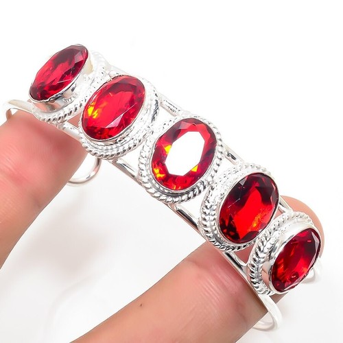 VALENTINO Bracciale Bracciale Bracciale Bracciale Gioielli Argento Sterling 925 Granato Rosso Regolabile