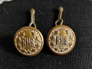 KING KAMEHAMEHA'S ROYAL HAWAIIAN BAND ANTIQUE CUFF LINKS-HAWAII'S MONARCHY - Picture 1 of 24