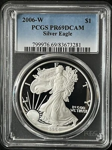 2006-W $1 Deep Cameo Silver Eagle Dollar PCGS PR69DCAM 83673281 - Picture 1 of 2