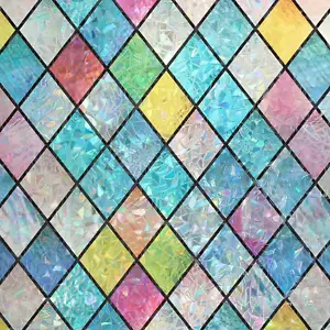 Stained Glass Window Film, Rainbow Window Privacy Film, Decorative Sun Blocking - Picture 1 of 9