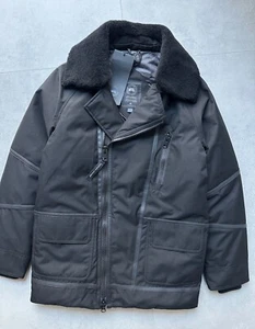 Men's CANADA GOOSE Vernham Black Label Parka Down Puffer Jacket Fur Trim RARE S - Picture 1 of 16