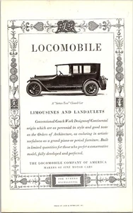 PRINT AD 1917 Locomobile Series Two Closed Car Limousines Landaulets 6.5 x 10 - Picture 1 of 3