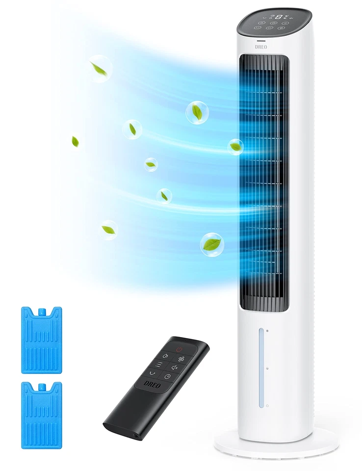 Dreo 40" Evaporative Air Cooler – Oscillating Fan w/ Remote, Ice Packs, Open Box - Image 1 of 4