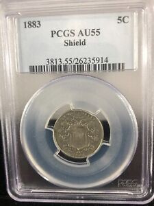 1883 Shield Nickel PCGS AU55 Cert.# 26235914