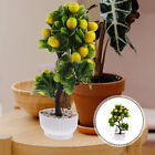  2 Pcs House Plants Artificial Fruit Tree Fake Lemon Bedroom Decoration Desk