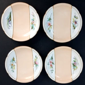 4 Vintage Limoges Haviland Bowls CH Field Dessert Fruit Porcelain Flowers 5.5" - Picture 1 of 8
