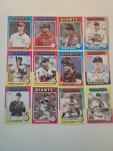 2024 Topps Heritage & Topps Series 1 San Francisco Giants Base Team Set w/RC's - Picture 1 of 2
