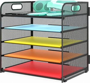 Letter Tray Paper Organizer 5-Tier Desk Organizer File Organizer Paper Holder wi - Picture 1 of 12