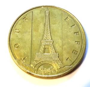 2019 TOUR EIFFEL TOWER SOUVENIR TOKEN MONNAIE DE PARIS FRANCE COIN MEDAL - Picture 1 of 2