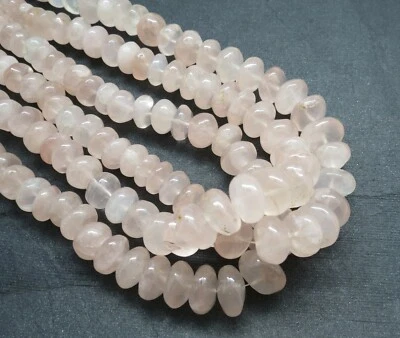 01 Natural Gemstone Rose Quartz Beads Round Big Size Beads 15 Inch  250 Carats  - Image 1 of 4