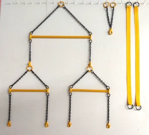Triple Beam Painted Metal Alloy Spreader Set Authentic Liebherr Yellow 1/50th - Picture 1 of 1
