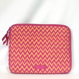 Vera Bradley Laptop Case Sleeve Pink Orange Chevron Ziggy Zags Print - Bild 1 von 9