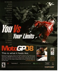 Videojuego Moto GP 08 2008 anuncio impreso vintage Capcom - Imagen 1 de 1