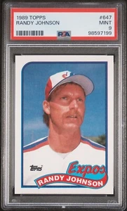 1989 Topps Randy Johnson HOF ROOKIE RC #647 PSA 9 MINT - Bild 1 von 2