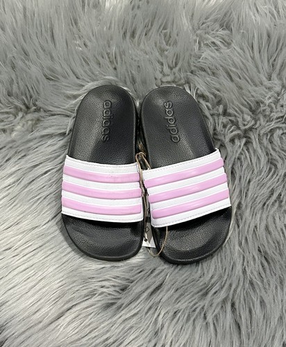 Scivoli doccia bambino Adidas giovani Adilette rosa e bianco taglia 10
