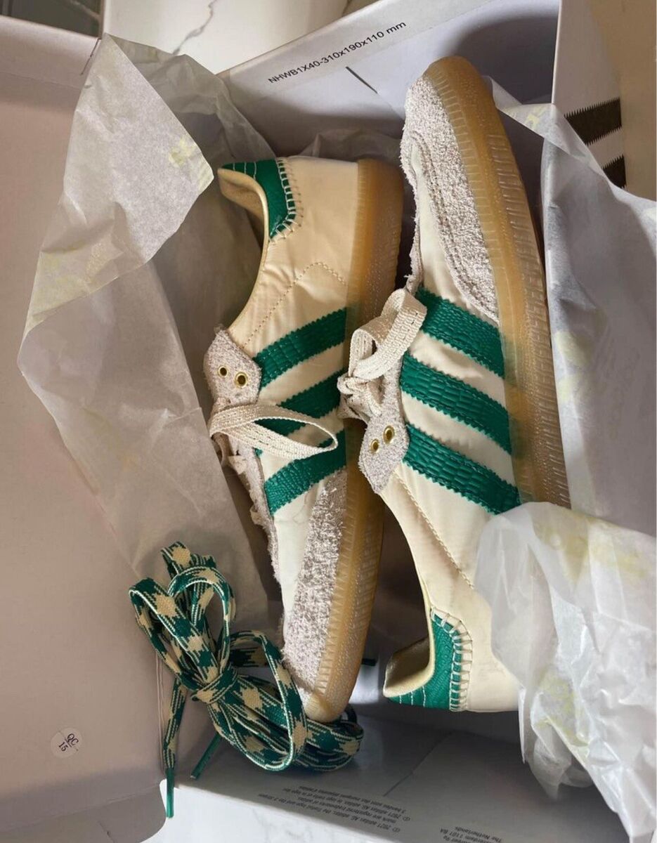 adidas Wales Bonner x Samba Cream White Bold Green for Sale adidas Wales Bonner x Samba Cream White Bold Green for Sale