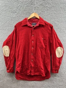 Gomitieri Pendleton lana vergine rossi con bottoni scamosciati taglia large made in USA - Foto 1 di 3