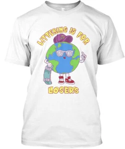 T-shirt Littering Is For Losers Made in USA taglia da S a 5XL - Foto 1 di 1